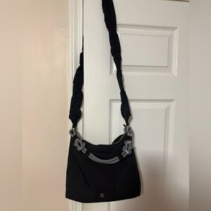 Lululemon Athletica Black and Gray Crossbody Bag